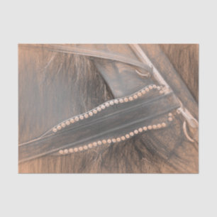 Papel De Seda Caballo Western Sepia Marrón Vintage Dibujo Rústic
