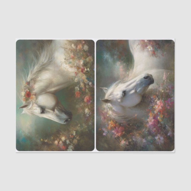 Papel De Seda Caballos blancos (Anverso)