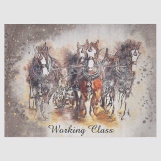 Papel De Seda Caballos de clase trabajadora