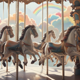 Papel De Seda Caballos de época Carousel Decoupage papel.