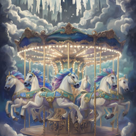 Papel De Seda Caballos de época Carousel Decoupage papel.