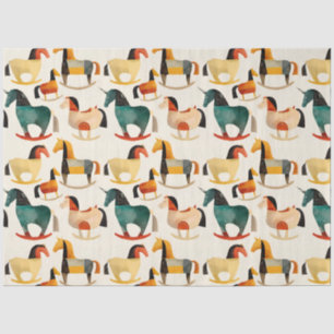 Papel De Seda Caballos de mecedora estilizados