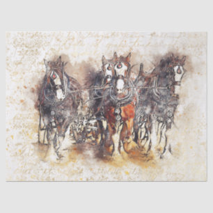 Papel De Seda Caballos en declive