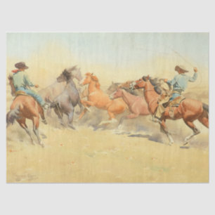 Papel De Seda Caballos en pista por Maynard Dixon