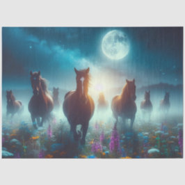 Papel De Seda Caballos magnéticos para luz de luna