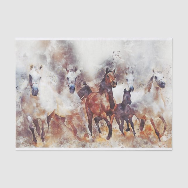 Papel De Seda Caballos salvajes (Anverso)