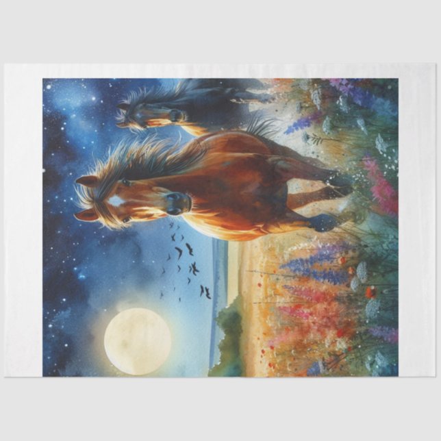 Papel De Seda Caballos salvajes (Anverso)