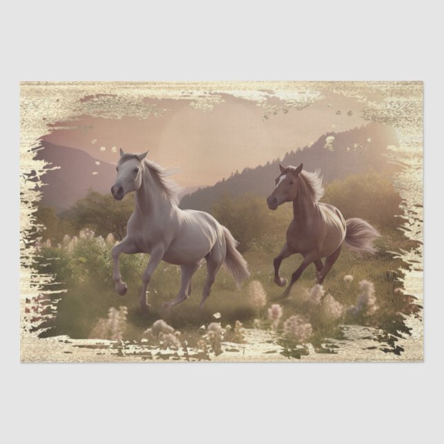 Papel De Seda Caballos salvajes (Anverso)