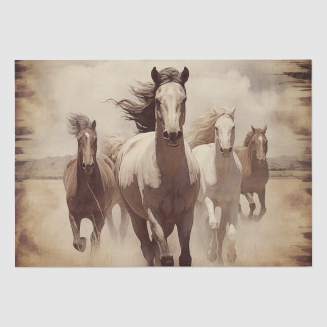 Papel De Seda Caballos salvajes (Anverso)