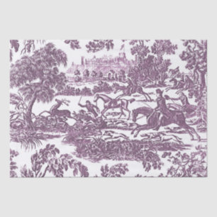 Papel De Seda Caballos y Sabuesos de Caza Vintage Verdes