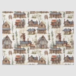 Papel De Seda Cabañas Rústicas 