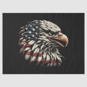 Papel De Seda Cabeza de águila calva bandera americana USA Patri