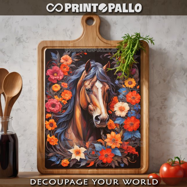 Papel De Seda Cabeza de caballo en desfile de flores mágicas (Subido por el creador)