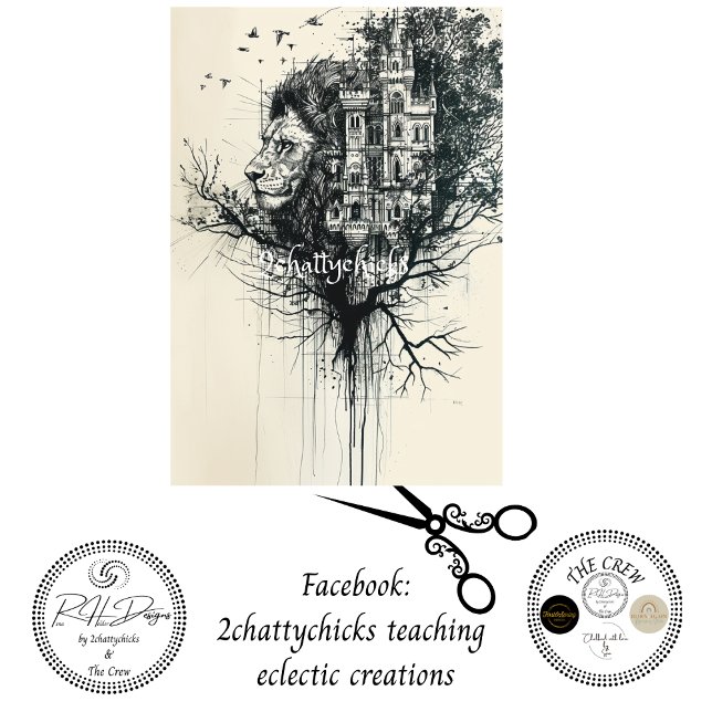 Papel De Seda Cabeza de león de silueta en la descomposición del (Subido por el creador)