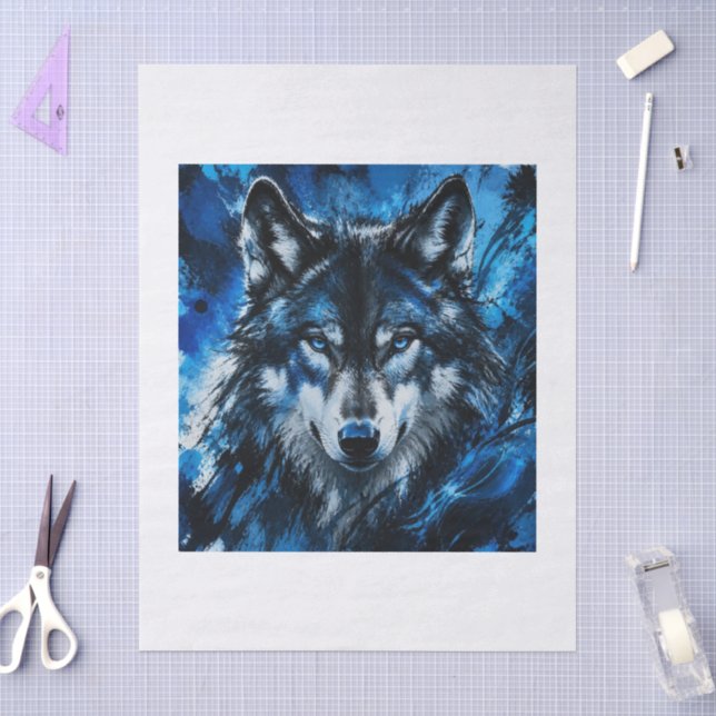 Papel De Seda Cabeza de lobo (Artesanía)