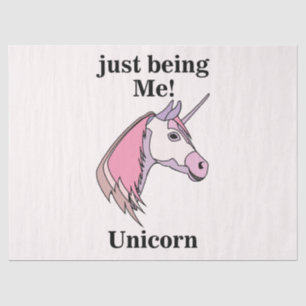 Papel De Seda Cabeza de Unicornio Rosa Púrpura