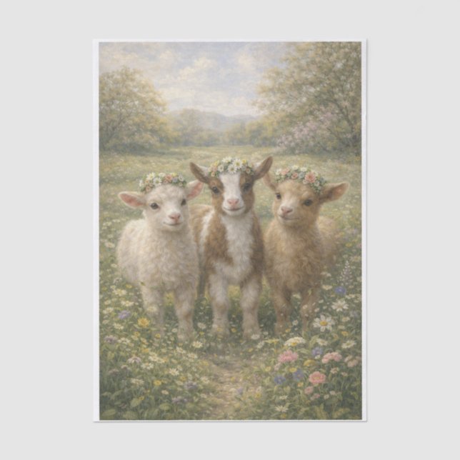 Papel De Seda Cabras de primavera (Anverso)