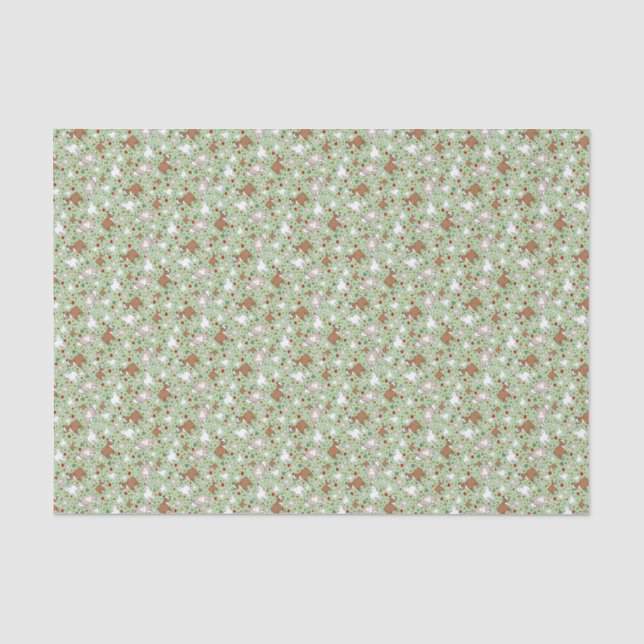 Papel De Seda Cabras en verde (Anverso)