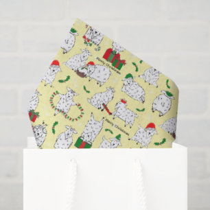 Papel De Seda Cabras festivas en Navidades