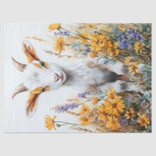 Papel De Seda Cabrito de primavera flores silvestres amarillas d