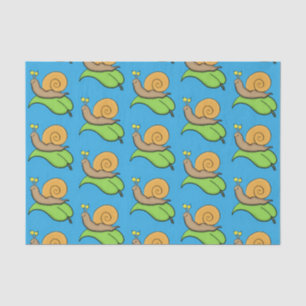 Papel De Seda Caca, caracol feliz en un ilustracion personalizad