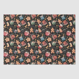 Papel De Seda Cacao Caliente Gingerbread Cookies Navidades Rústi