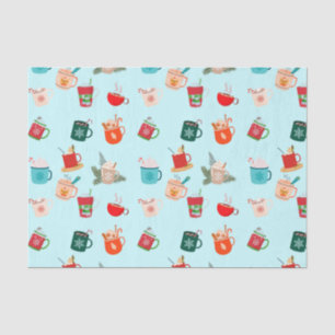 Papel De Seda Cacao festivo de chocolate caliente de invierno ac