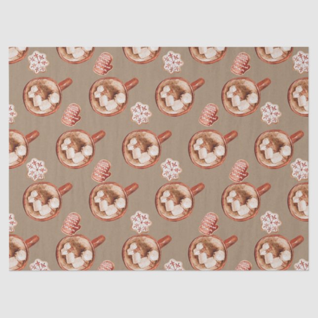 Papel De Seda Cacao Rústico Kraft Y Cookies (Anverso)