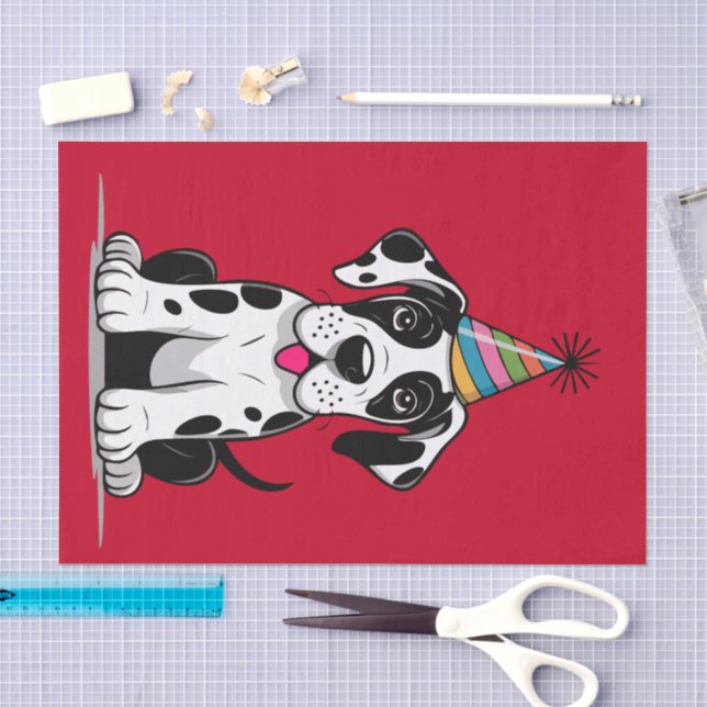 Papel De Seda Cachorro de cómic Gran Danés (Artesanía)