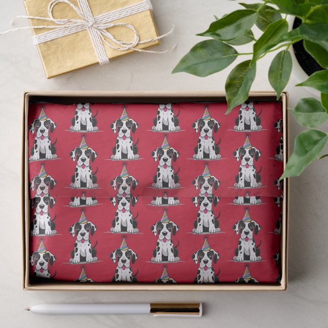 Papel De Seda Cachorro de Cómic Gran Danés (Regalo )