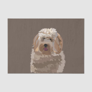 Papel De Seda Cachorro Labradoodle Goldendoodle Poodle Lindo