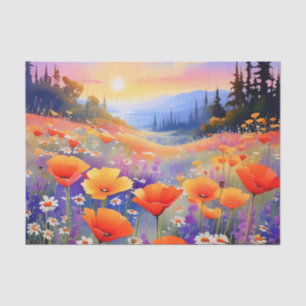 Papel De Seda Cachorros y maricones en flor