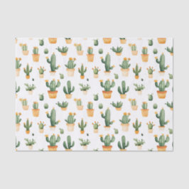 Papel De Seda Cactus pulido en blanco