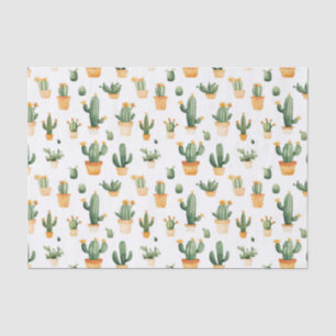 Papel De Seda Cactus pulido en blanco