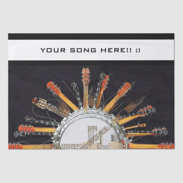 PAPEL DE SEDA CADENAS DE GUITARRA AL SOL (Anverso)