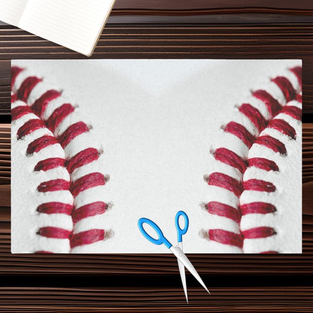 Papel De Seda Cadenas rojas de encaje del béisbol blanco (Subido por el creador)
