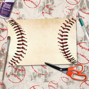 Papel De Seda Cadenas rusticas de béisbol horizontales