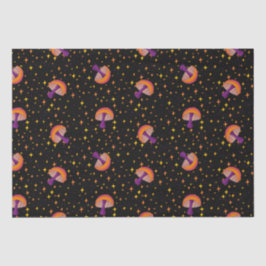 Papel De Seda Cae hongos mágicos_negro