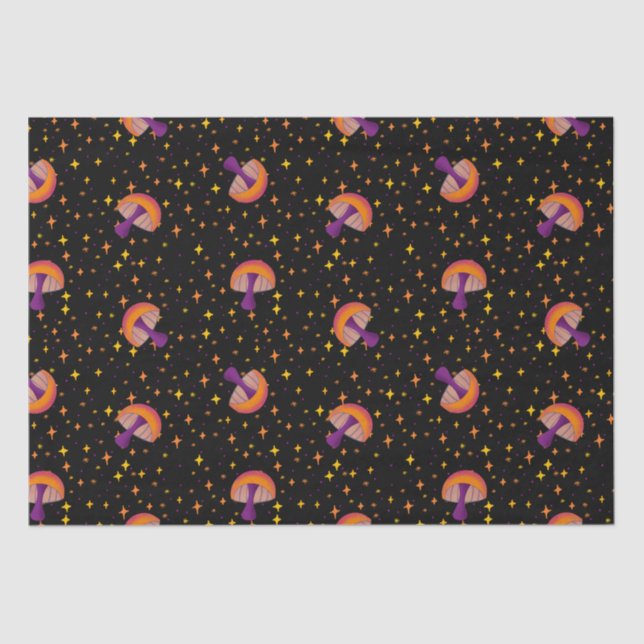 Papel De Seda Cae hongos mágicos_negro (Anverso)