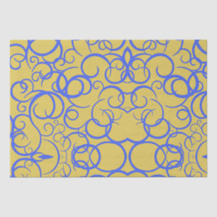 Papel De Seda Café azul