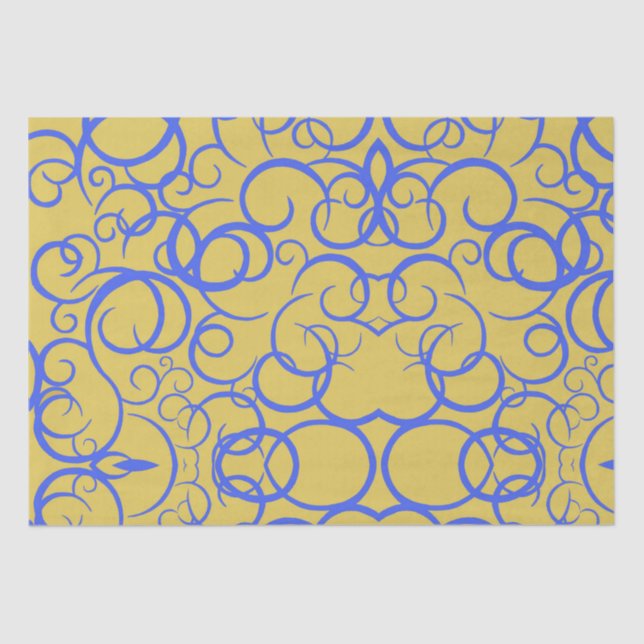 Papel De Seda Café azul (Anverso)