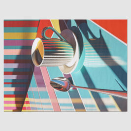 Papel De Seda Café de la mañana colorido, diseño de restaurante