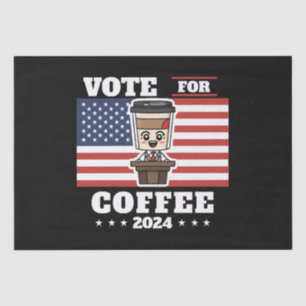 Papel De Seda Café para presidente, vota por café
