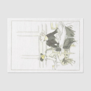 Papel De Seda Cafetería francesa vintage Ver Dama Decoupage