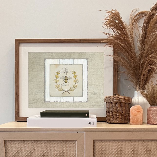 Papel De Seda Caída de la Caída Bee Wreath Foliage Decoupage (Subido por el creador)