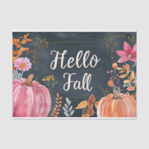 Papel De Seda Caída de la Calabaza del Otoño Deja Desenlace Rúst