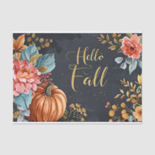 Papel De Seda Caída de la Calabaza del Otoño Deja Desenlace Rúst