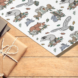 Papel De Seda Caída temática del libro de animales de Woodland