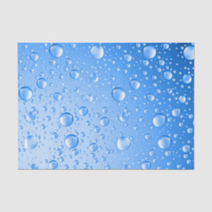 Papel De Seda Caídas de lluvia de cielo azul metálico