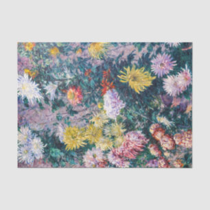 Papel De Seda Caillebotte - Crisantemos blancos y amarillos